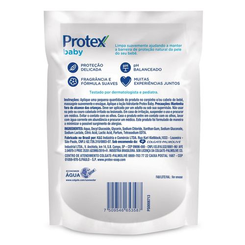 Sabonete Líquido Protex Baby Proteção Delicada Refil 180ml