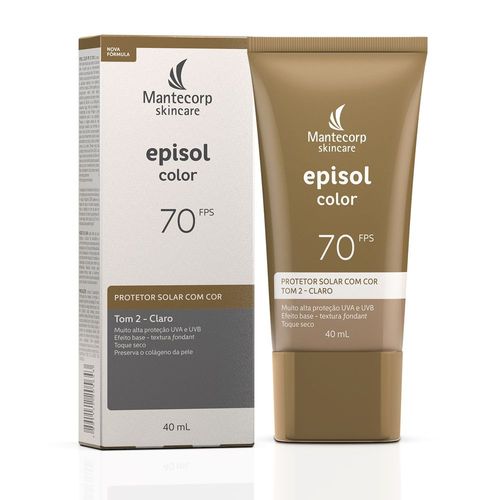 Protetor Solar Episol Color Tom 2 Claro FPS 70 40ml