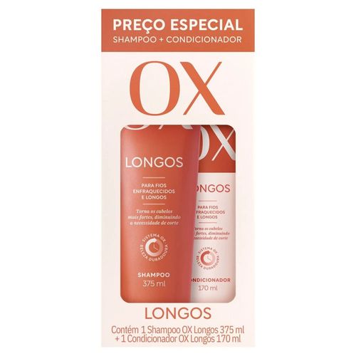 Shampoo Ox Longos 375ml + Condicionador 170ml