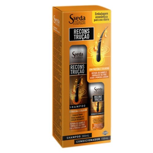 Shampoo 300ml + Condicionador Sveda Reconstrução 150ml