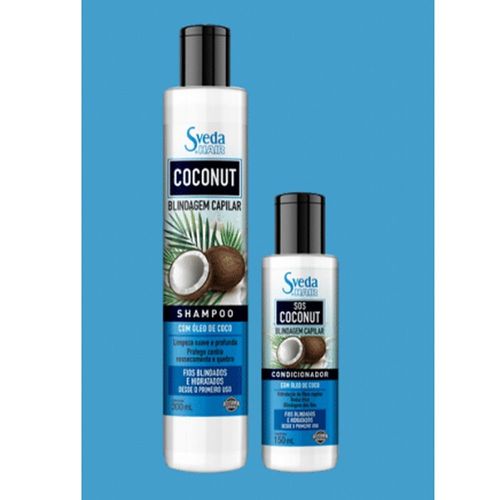 Shampoo 300ml + Condicionador Sveda Blindagem Capilar Coco 150ml
