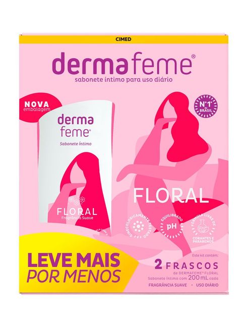Sabonete Íntimo Dermafeme Kit 2 Unidades 200ml