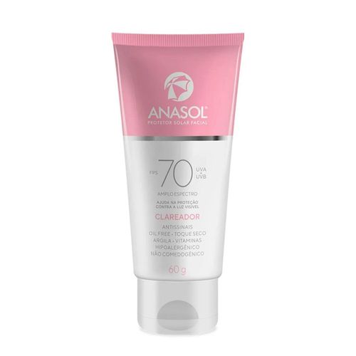 Protetor Solar Facial Anasol Clareador Fps70 60g