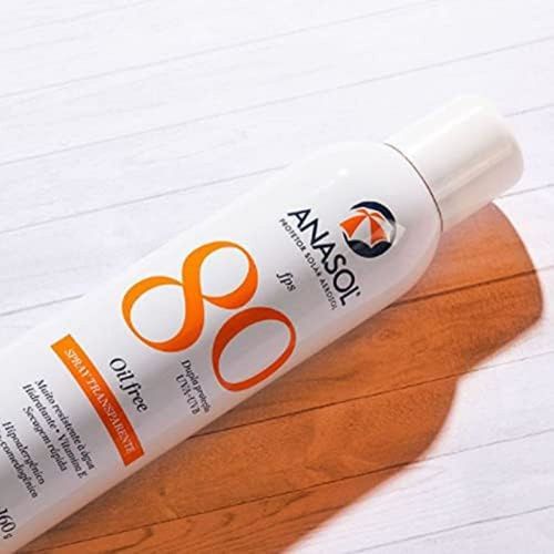 Protetor Solar Aerosol Anasol Spray Transparente Fps80 200ml