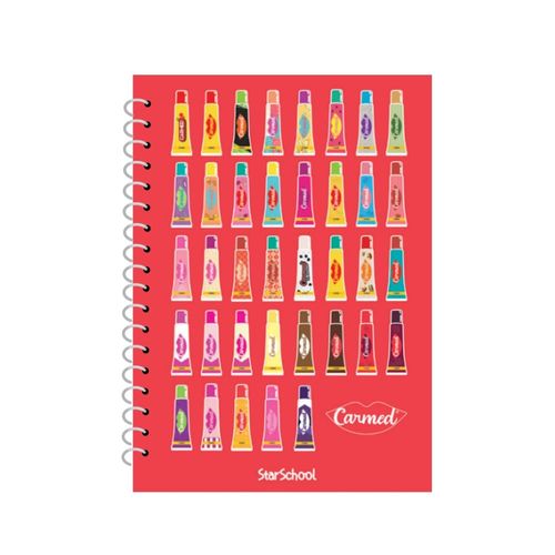 Caderno Carmed Capa Dura 1 Matéria 80 Folhas Sortido
