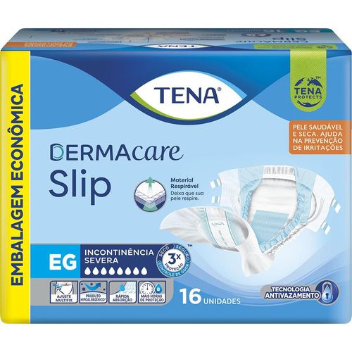 Fralda Geriátrica Tena Dermacare Slip EG 16 Unidades