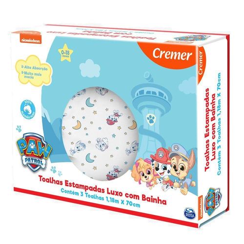 Toalha Cremer  de Luxo Estampada Patrulha Canina  3 Unidades