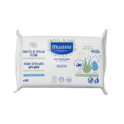 Toalha Umedecida Mustela Sem Perfume 60 Unidades