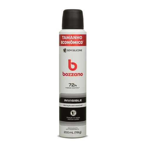 Desodorante Antitranspirante Bozzano Aerossol Invisible 200ml