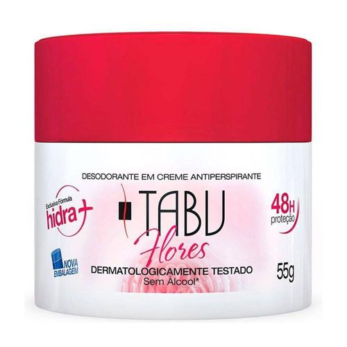 Desodorante Tabu Creme Flores 55g