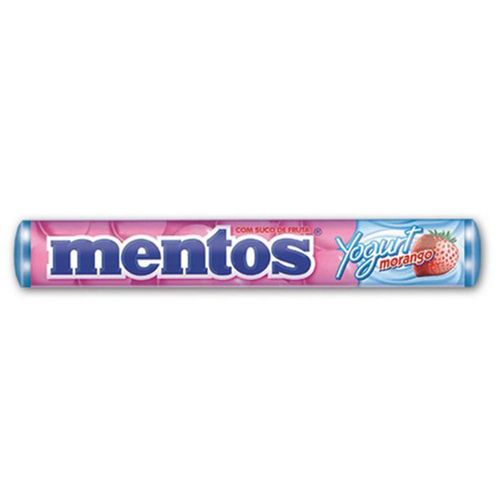 Bala Mentos Sabor Yogurt Morango 38g