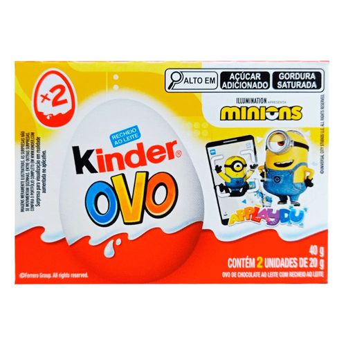 Kinder Ovo Minions Com 2 Unidades de 20g
