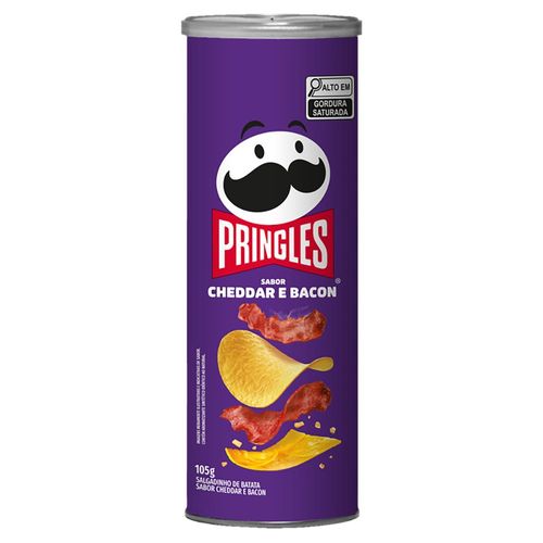 Batata Pringles Crocante Sabor Cheddar Bacon 105g