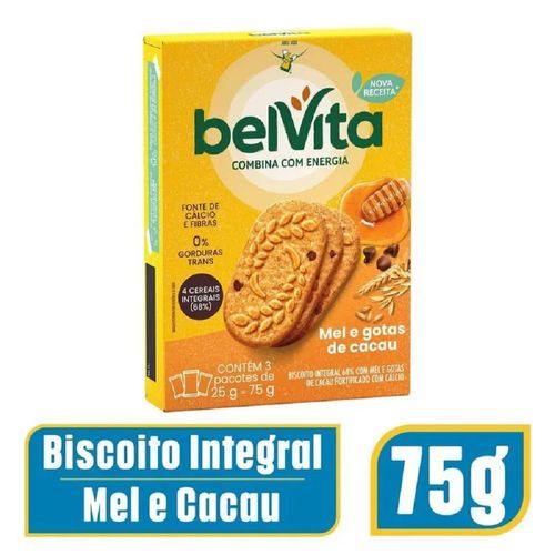 Biscoito Integral BelVita Mel e Cacau 75g