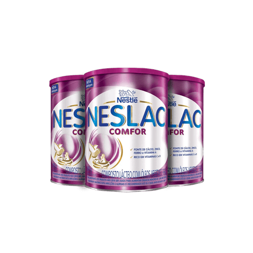 Kit 3x800g Neslac Comfor Composto Lácteo