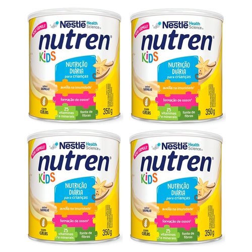 Kit 4 Suplemento Alimentar Nutren Kids Baunilha 350g cada