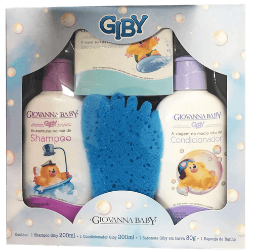 Kit Giovanna Baby A Hora do Banho Azul