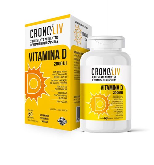 Cronoliv Vitamina D 2000UI 60 Cápsulas
