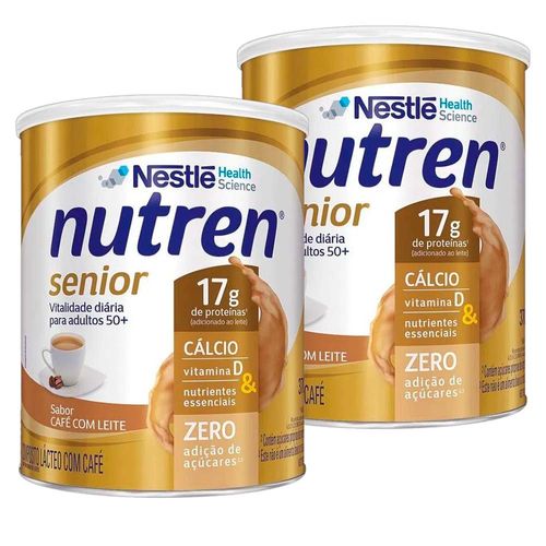 Kit com 2 Suplemento Alimentar Nutren Senior Café com Leite 370g cada
