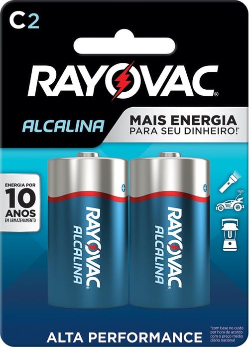 Pilha Alcalina Rayovac C 2 Unidades