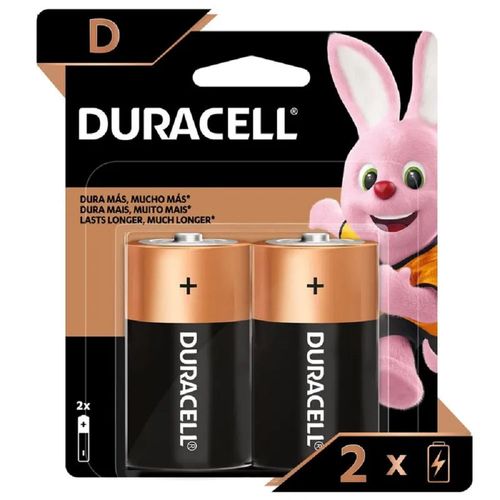 Pilha Alcalina Duracell D Grande 2 Unidades