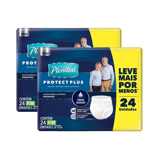Kit Roupa Íntima Plenitud Protect Plus P/M 48 Unidades