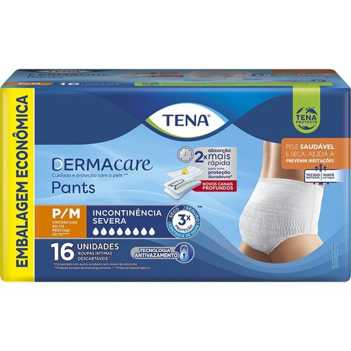 Roupa Íntima Tena Dermacare Pants P/M 16 Unidades