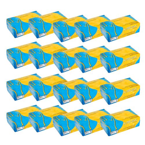 Kit 20 Caixas Luva Procedimento Supermax Tamanho P 100 Unidades Cada