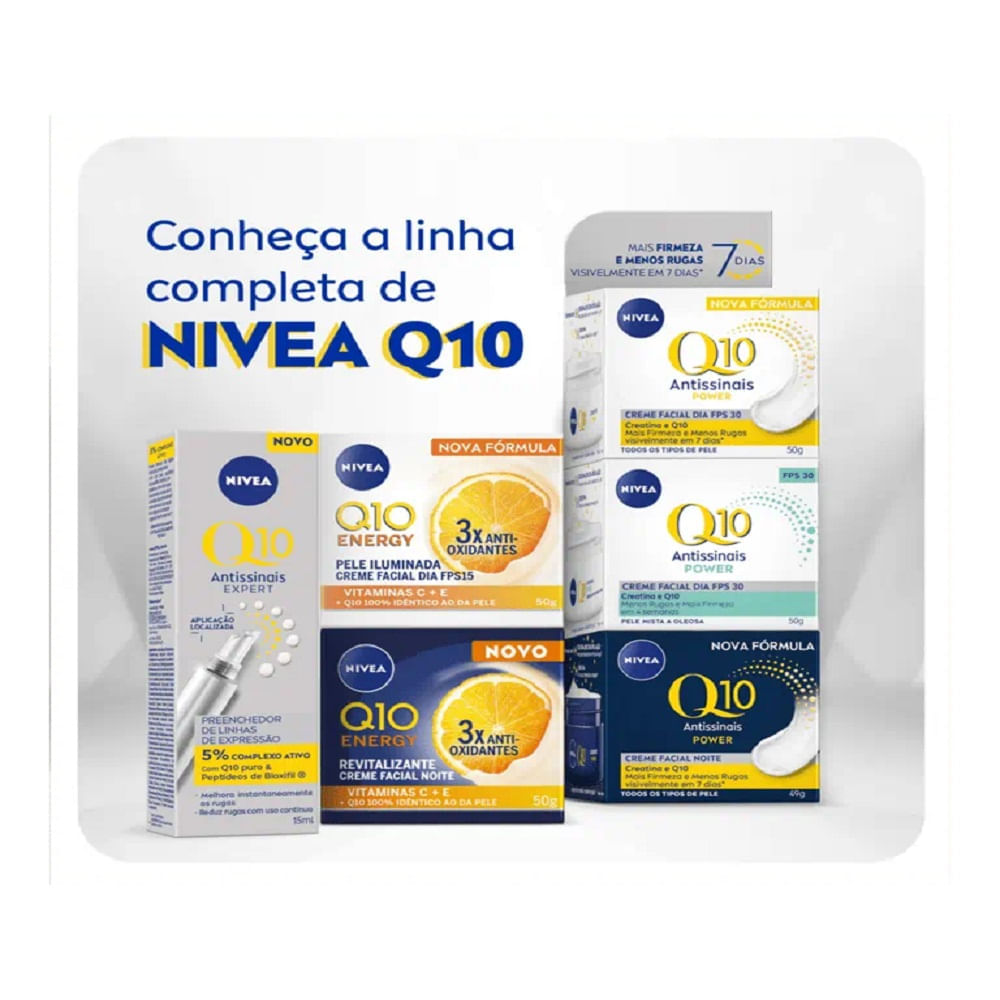 Creme Facial Antissinais Nivea Q10 Power Dia Fps 30 Pele Mista a Oleosa 50g