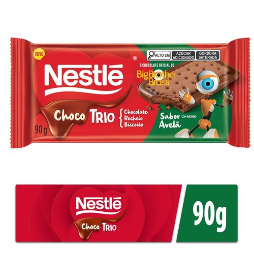 Chocotrio Nestlé Sabor Avelã 90g