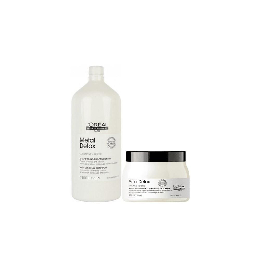 LOréal Professionnel Metal Detox Shampoo 1,5L + Máscara 500g