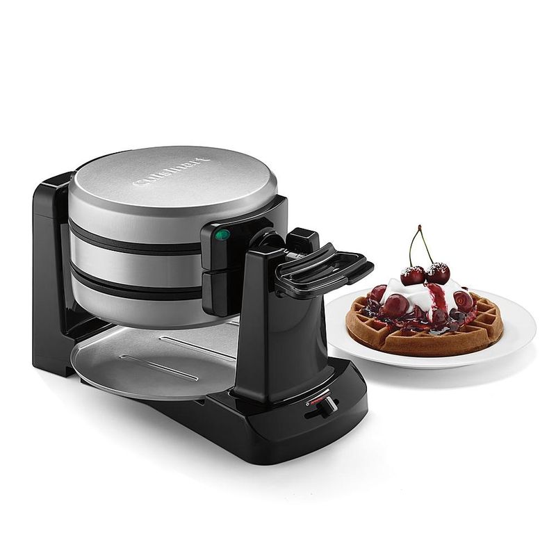 Cuisinart - Máquina de Waffle Belga Duplo Flip - Aço Escovado-WAF